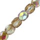 Abalorios facetadas cristal Checo Fire Polished 4mm - Crystal brown rainbow